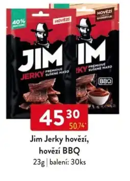 Qanto Jim Jerky hovězí, hovězí BBQ nabídka