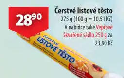 CBA Čerstvé listové těsto nabídka