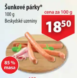 CBA Šunkové párky nabídka