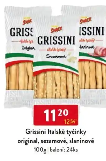 Qanto Grissini Italské tyčinky original, sezamové, slaninové nabídka