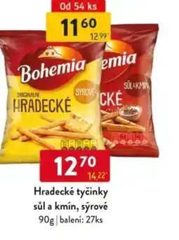 Qanto Hradecké tyčinky sůl a kmín, sýrové nabídka