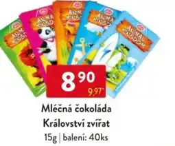 Qanto Mléčná čokoláda Království zvířat nabídka
