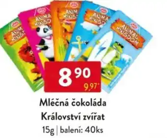 Qanto Mléčná čokoláda Království zvířat nabídka