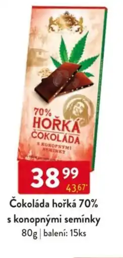 Qanto Čokoláda hořká 70% s konopnými semínky nabídka