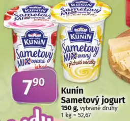 COOP TIP KUNIN Sametový jogurt nabídka