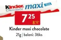 Qanto Kinder maxi chocolate nabídka