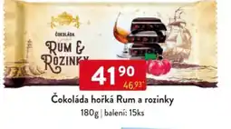 Qanto Čokoláda hořká Rum a rozinky nabídka