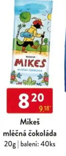 Qanto Mikeš mléčná čokoláda nabídka