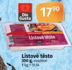 COOP TIP Listové těsto nabídka