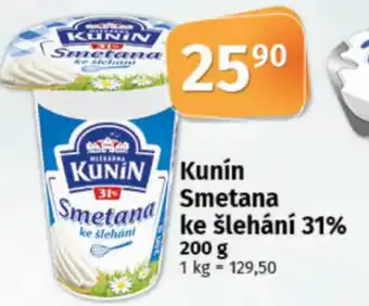 COOP TIP KUNÍN Smetana ke šleháni 31% nabídka