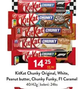 Qanto KitKat Chunky Original, White, Peanut butter, Chunky Funky, F1 Caramel nabídka