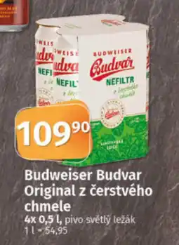 COOP TIP BUDWEISER Budvar original z čerstvého chmele nabídka