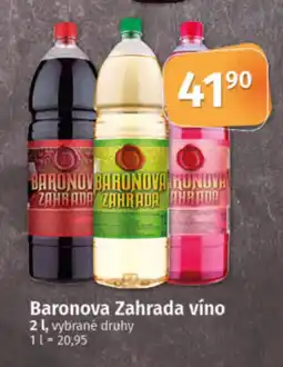 COOP TIP Baronova zahrada víno nabídka