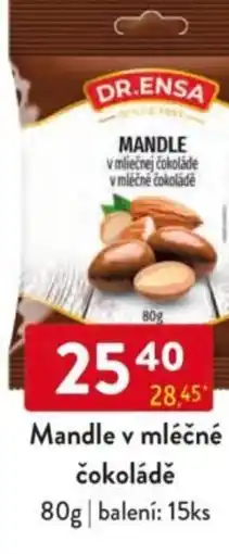 Qanto DR.ENSA Mandle v mléčné čokoládě nabídka