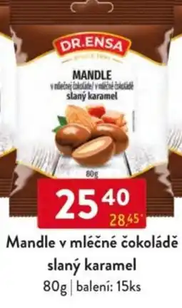 Qanto DR.ENSA Mandle v mléčné čokoládě slaný karamel nabídka