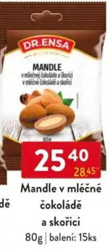 Qanto DR.ENSA Mandle v mléčné čokoládě a skořici nabídka