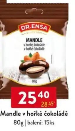 Qanto DR.ENSA Mandle v hořké čokoládě nabídka