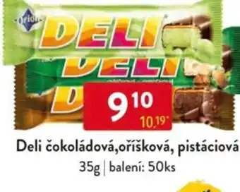 Qanto Deli čokoládová, oříšková, pistáciová nabídka