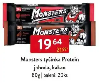 Qanto Monsters tyčinka Protein jahoda, kakao nabídka