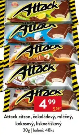 Qanto Attack citron, čokoládový, mléčný, kokosový, lískooříškový nabídka