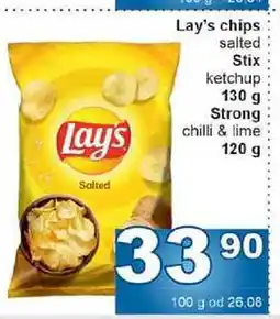 Jip Lay's chips salted Stix ketchup nabídka