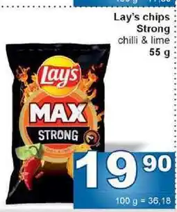 Jip Lay's chips Strong chilli & lime nabídka
