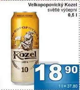 Jip Velkopopovický Kozel světlé výčepní nabídka