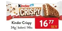 Qanto Kinder Crispy nabídka
