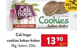 Qanto Celi hope cookies kakao-kokos nabídka