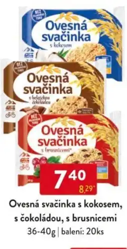 Qanto Ovesná svačinka s kokosem, s čokoládou, s brusnicemi nabídka