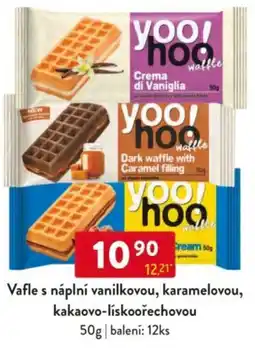 Qanto Vafle s náplní vanilkovou, karamelovou, kakaovo-lískoořechovou nabídka