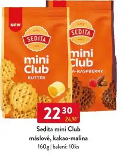 Qanto Sedita mini Club máslové, kakao-malina nabídka