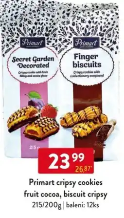 Qanto Primart cripsy cookies fruit cocoa, biscuit cripsy nabídka