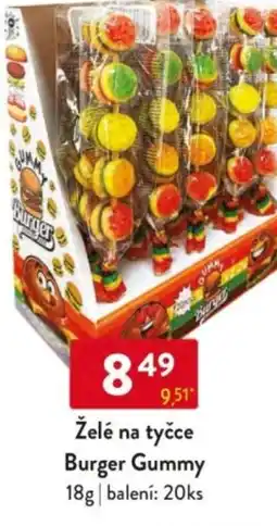 Qanto Želé na tyčce Burger Gummy nabídka