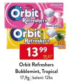 Qanto Orbit Refreshers Bubblemint, Tropical nabídka
