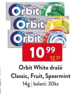 Qanto Orbit White dražé Classic, Fruit, Spearmint nabídka