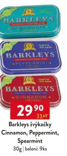Qanto Barkleys žvýkačky Cinnamon, Peppermint, Spearmint nabídka