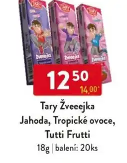 Qanto Tary Žveeejka Jahoda, Tropické ovoce, Tutti Frutti nabídka