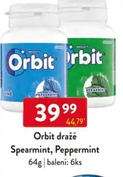 Qanto Orbit dražé Spearmint, Peppermint nabídka