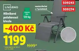 Lidl HLINÍKOVÉ POLOHOVACÍ KŘESLO nabídka