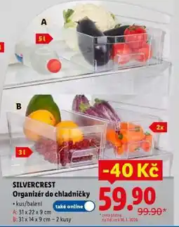 Lidl SilverCrest Organizér do chladničky nabídka