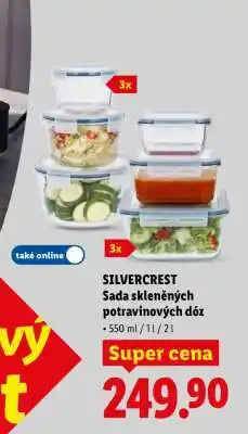 Lidl SilverCrest Sada skleněných potravinových dóz nabídka