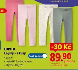 Lidl lupilu LEGÍNY 2 KUSY nabídka