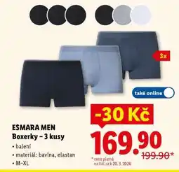 Lidl ESMARA MEN BOXERKY – 3 KUSY nabídka