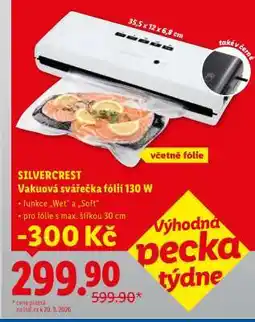 Lidl Silvercrest Vakuová svářečka fólií 130 W nabídka