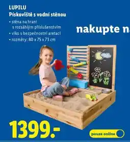 Lidl LUPILU Pískoviště s vodní stěnou nabídka
