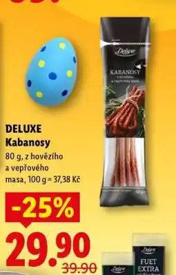 Lidl Deluxe KABANOSY nabídka