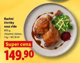 Lidl Kachní čtvrtky sous-vide nabídka