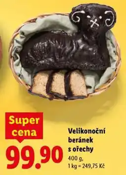 Lidl Velikonoční beránek s ořechy nabídka