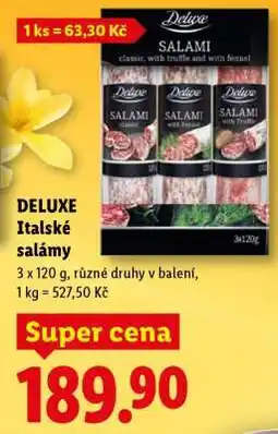 Lidl DELUXE Italské salámy nabídka
